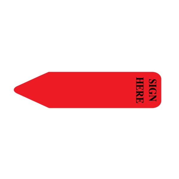 Labeling Flag - Imprinted - Sign- Red - Re Fill - 9/16" x 2"